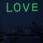 Šviečiantys tamsoje sienų lipdukai - 4 vnt.