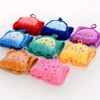 Indų plovimo kempinės, minkšti koralinio fliso rankšluosčiai su mielais vaisių raštais.