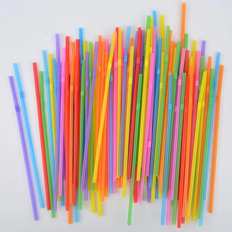 Daugkartinio naudojimo plastikiniai šiaudeliai – 3 vnt.