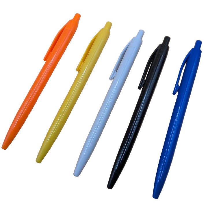 Spalvoti rutuliniai rašikliai, vidutinis rašymo storis (1 mm)