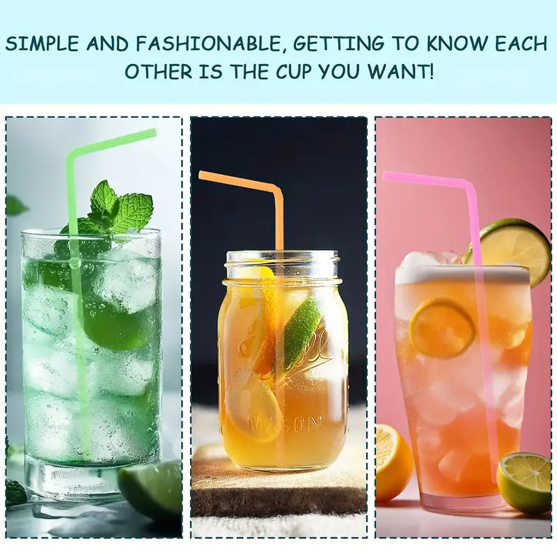 Daugkartinio naudojimo plastikiniai šiaudeliai – 3 vnt.