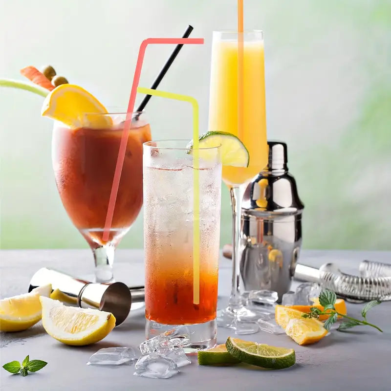 Daugkartinio naudojimo plastikiniai šiaudeliai – 3 vnt.