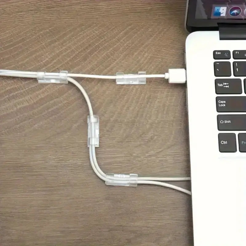 Skaidrūs plastikiniai kabelių tvirtinimo spaustukai