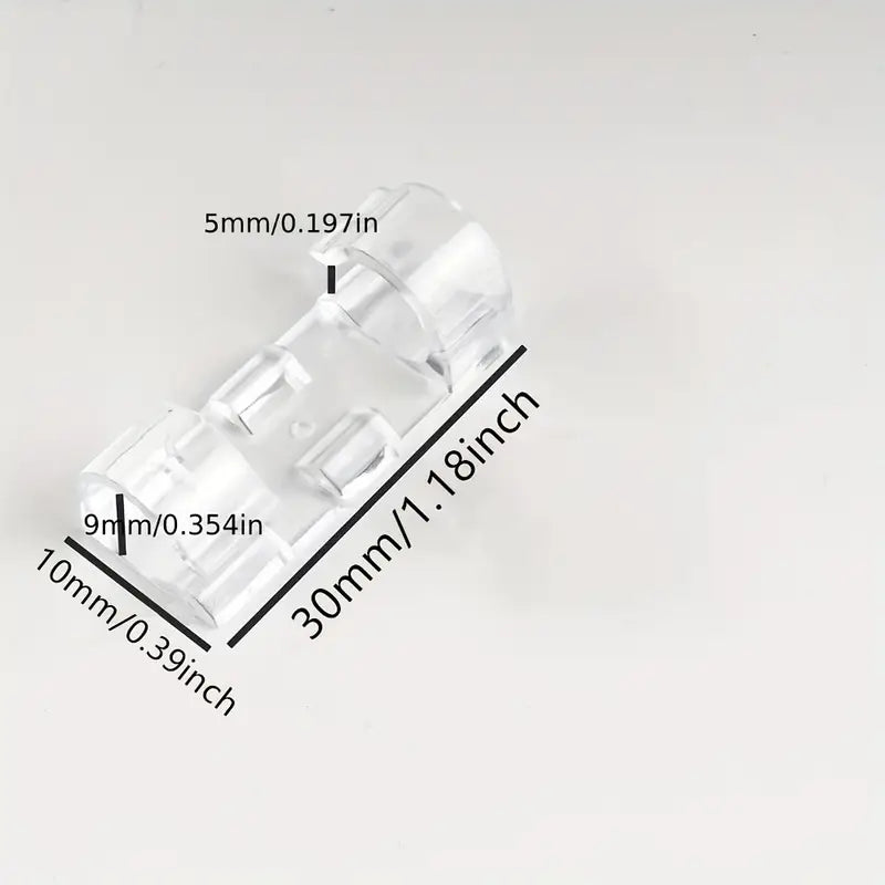 Skaidrūs plastikiniai kabelių tvirtinimo spaustukai