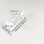 Skaidrūs plastikiniai kabelių tvirtinimo spaustukai