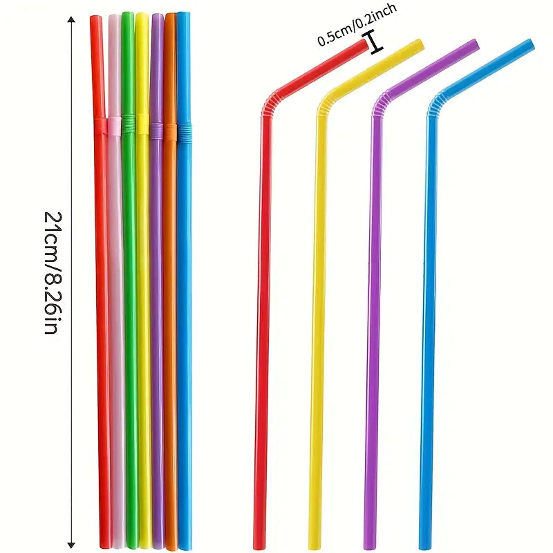Daugkartinio naudojimo plastikiniai šiaudeliai – 3 vnt.
