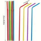 Daugkartinio naudojimo plastikiniai šiaudeliai – 3 vnt.