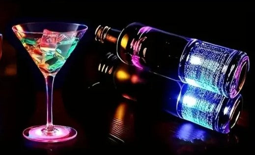 LED butelių apšvietimas ir puodelių padėkliukai