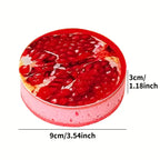 Trijų sluoksnių indų plovimo kempinė su vaisių raštu