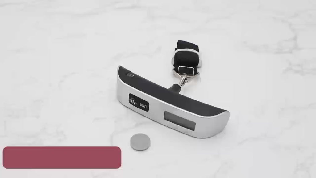 1 vnt. 50 kg (110 lb) skaitmeninės rankinės bagažo svarstyklės