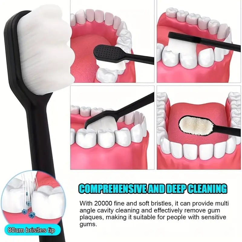 Itin švelnūs dantų šepetėliai su 20 000 minkštų šerelių