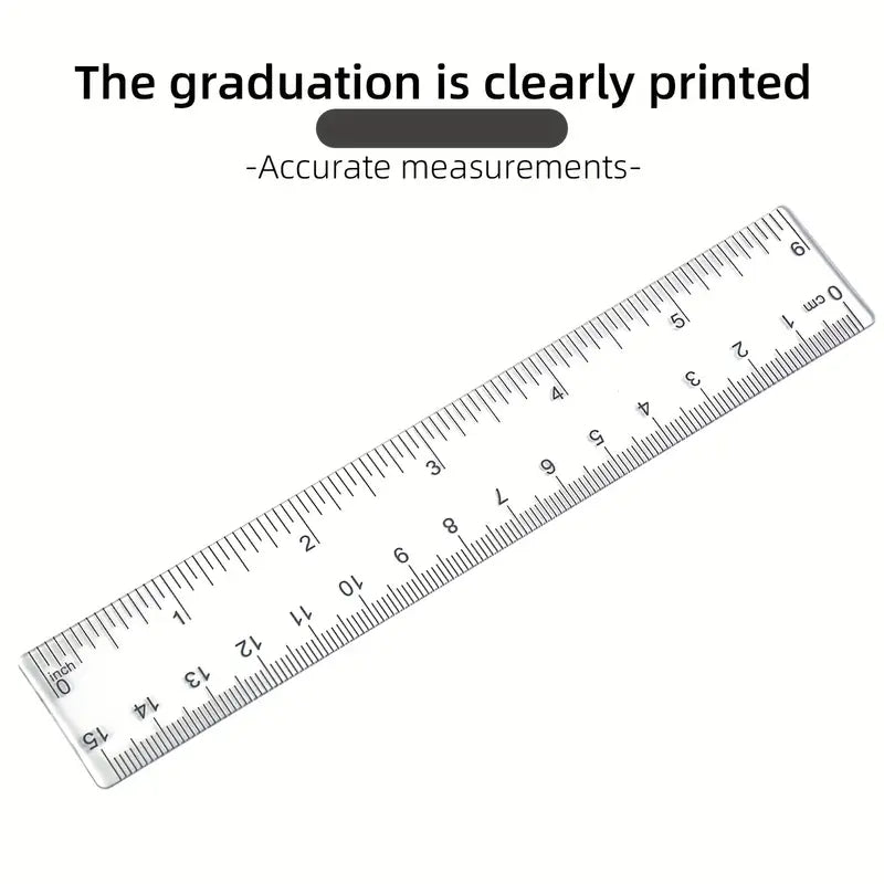 Skaidri ABS plastikinė liniuotė